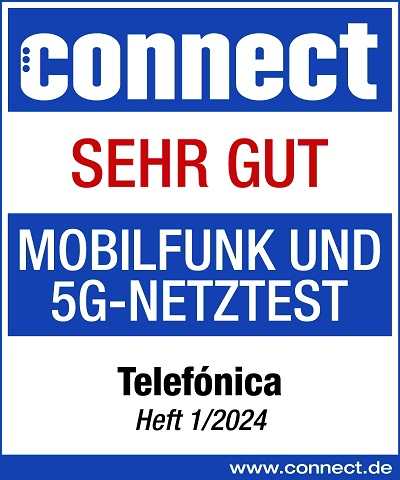 Sehr gut: Telefónica Netz SAUBER WALDFUNK. connect 2024