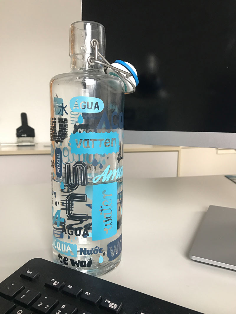 Klimablog: Gemeinsam für den Klimaschutz Wasserflasche aus Glas